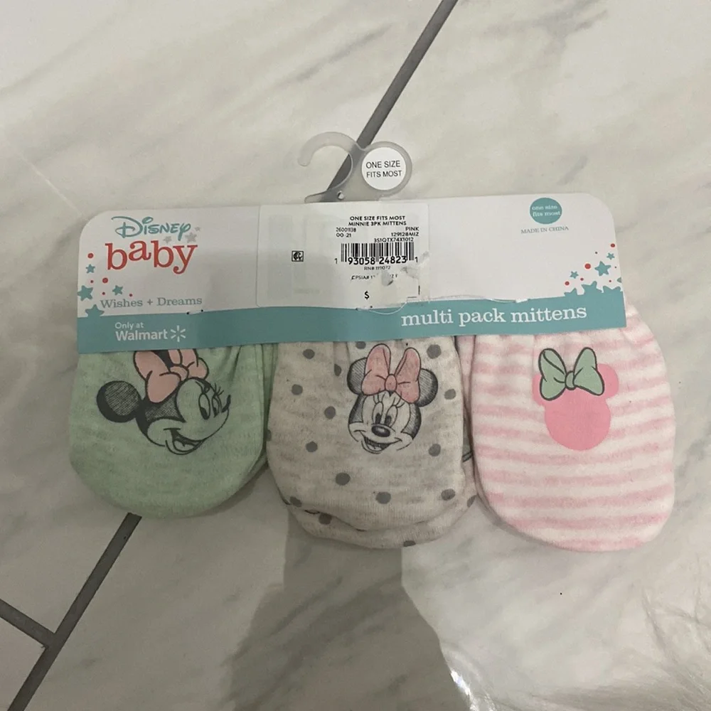 Disney baby mittens Minnie 3pack mittens